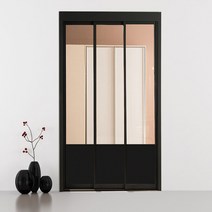 초슬림 2.8 중문 3연동 도어 고시형 중문 아파트 현관, 아이보리, 모루, 대리석(블랙)