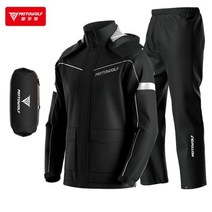 오토바이 비옷 방수 남자 반사 방풍 자켓 바지 스플릿 S M L XL XXL, Black Raincoat