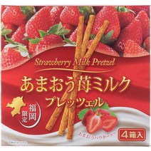 [일본직구] 타이호 부산 아마우 스트로베리 일본과자 밀크 프레첼 4ct 1팩, 상세참조, 수량
