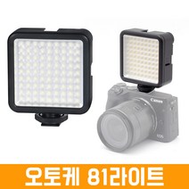 오토케 81라이트 W81 LED 조명 휴대용 카메라 DSLR 개인방송장비 포터블 LIGHT 스마트폰 촬영, 라이트(WS-81)+어댑터