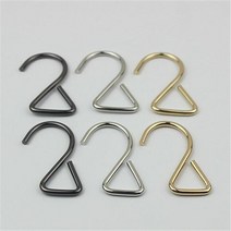 가죽공예 DIY 스트랩 체인 버클 금속 악세사리 4 개 S 자형 후크 다기능 행거 가방 벨트 룸 걸이 가정용 수신 하드웨어 액세서리, inner diameter 25mm+Gun black