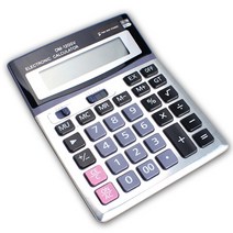 태양열 전자계산기 DM-1200V, 혼합색상, 3개