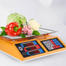정육점 저울 슈퍼마켓 전자저울 상업용 소형 수산물, 주황트라이던트충전기1g정밀빨간색화면황금돼지저울