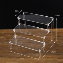 엽서 진열대 팜플렛 거치대 팝 피규어 컵케익 스탠드 화장품 향수 찰흙 인형 보석 선반에, 3층 20x8cm