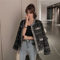여자 봄가을 트위드자켓 짧은코트 숏자켓 케쥬얼자켓