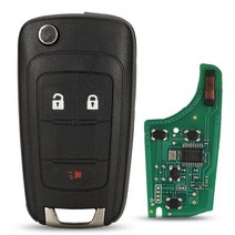 자동차원격시동 차량경보기 jingyuqin half smart remote car key for chevrolet aveo cruze camaro epica impala, 315MHz, 2 더하기 1 버튼