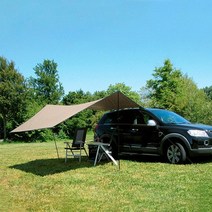 차박 렉타 타프/차박용/캠핑/차박타프/방수타프/타프폴대/타프세트/캠핑용품/텐트/야외/그늘막, 그린L