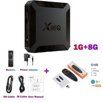 스마트 TV 박스 와이파이 구글 플레이어 셋톱 박스 안드로이드 10 올위너 H313 쿼드 코어 4K 60fps X96 1GB 8GB X96Q 2GB 16GB, 4.미국 플러그  1G 8G G10S