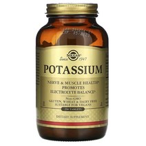 Solgar 솔가 칼륨 250정 Potassium 포타슘 솔땡 고약사 약들약