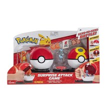 Pokemon 서프라이즈 어택 게임 파이리 #1 및 리오르 서프라이즈 어택 볼 2개입 어택 디스크 6개입, Charmander and Riolu