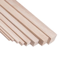 DIY 건축 모형 발사 우드 사각 봉 W 10mm L 50cm 10개 졸업 작품 재료 오동 나무, 단품