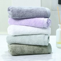 송월 190g 뱀부얀 100% 호텔수건 5장 세트, 연보라