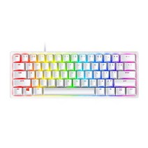 Razer Huntsman Mini 60 레이저 게임용 키보드, 리니어  옵티컬 스위치, 머큐리 화이트