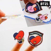 bt21 폭신 입체 스티커 다이어리 꾸미기 방탄팬 선물, 알제이