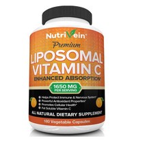 뉴트리베인 리포솜 비타민C 1650mg 180캡슐 해바라기레시틴 포스파티딜콜린 해바라기인지질 아스코빌팔미테이트 아스코빌올레이트 Liposomal Vitamin C, 1개
