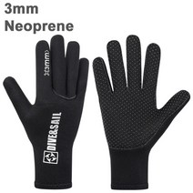 스킨스쿠버장비 스쿠버 다이빙 서핑을위한 잠수복 장갑 네오프렌 3mm 5mm 남성 여성 청소년 열 미끄럼 방지 스피어 낚시 수영 래프팅, d348026n 3mm, XL