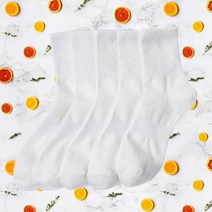 싹스탑 여성 데일리 양말 5족 - 화이트