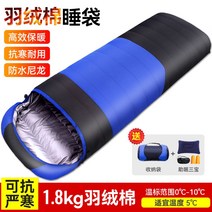 겨울 침낭 모포 혹한기 동계 캠핑 발열 극동 온열 백패킹 차박 사계절 경량 겨울 이불, 블루 1.8kg, 1개