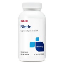 GNC 지엔씨 비오틴 2500mcg 120캡슐, 1개, 기본
