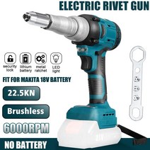 brushless cordless riveter guns electric rivet nut gun drill automatic rivet gun w led light compati