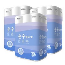 순수PURE천연펄프 25m 30롤 x 3팩 휴지