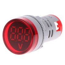 AC 전압 디스플레이 디지털 LED 디스플레이 볼트 미터 AC 60-500V 전압계 모니터 모니터 110V 220V DETETOR SIGNAL Indicato, 빨간색