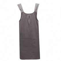 방수 여성 코튼 린넨 크로스 백 앞치마 일본 가사 주방 요리 더블 포켓 꽃집 작업, S1 Gray Cotton, 01 S1 Gray Cotton