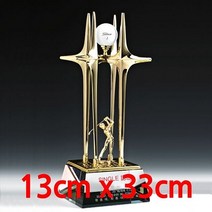 에스윈드도매 크롬 골프트로피 TP022 13x33cm 골프대회 홀인원기념 이글패 싱글기념패 골프수상트로피 상패