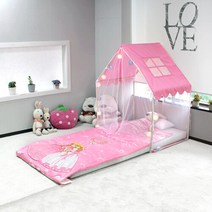 키즈돔 [키즈돔] 쿨 하우스 싱글침대(핑크)/플레이텐트, 단품없음