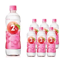 롯데칠성음료 2% 부족할때 복숭아, 6개, 500ml