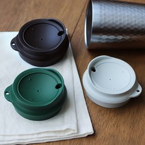 [리본제이]실리실리 텀블러 캡(냉장고컵350 510ml 골드컵460ml 뚜껑 단품), 다크브라운