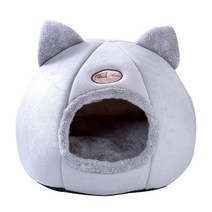 겨울 새로운 깊은 수면 컴포트 고양이 침대 iittle 매트 상자 작은 개집 제품 애완 동물 텐트 아늑한 동굴 둥지 실내 카마 가토, 밝은 회색, 40x40x40cm
