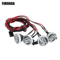 루프랙 110 rc 크롤러 자동차 랜드 크루저 lc80 abs 인테리어 바디 마운트 불 바 범퍼 스노클 led 조명 scx10 trx4 redcat, led 조명 b