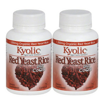 Kyolic Red Yeast Rice Plus CoQ10 쿄릭 쿄땡 숙성마늘 홍국 레드 이스트 75정 2팩