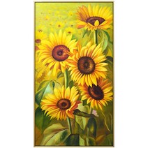 5D 해바라기 화원 꽃밭 세트 대형사이즈 보석십자수, [70 * 120CM]