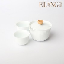 일롱 도자기 다기 다도 세트 분향조 화이트