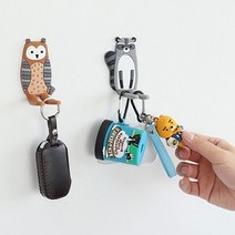 히키스 현관 냉장고 열쇠 마스크걸이 무타공 SAFARI 자석행거, 곰