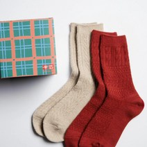 유니클로 여성용 히트텍 양말 선물상자 포장 2set