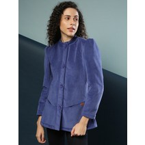 Campus Sutra 캠퍼스 수트라 여성 솔리드 스타일리시 캐주얼 블레이저, Blue, Large