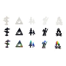 피트인 자동차 캠핑 스티커 반사 데칼 방수 등산 아웃도어 차량용, 5문양대형(홀로그램)