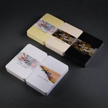 내손에 캘리그라피 종이 손글씨/수채화/파스텔/크레용/캘리, 18)스므스 카드 25매-엠보 카드 블랙 25매
