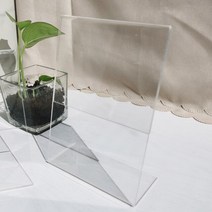 투명 아크릴 액자 웨딩 대형 a4 디스플레이 포토 부스 프레임 기울어 진 뒷면 수직 스탠딩 플라스틱 그림 명함 사인 홀더, [01] photo frame, [04] 15X21cm  A5