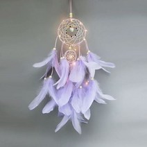 데코브라더스 행운 드림캐쳐 LED 무드등, 퍼플