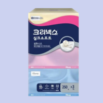 [오해디랩] 크리넥스 실크소프트 각티슈 250매, 3개