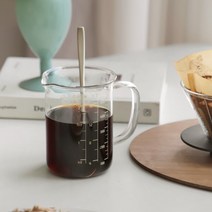 내열 글라스 계량 컵 카라페 손잡이비커 마이너스옵션 캠핑주방 눈금컵 볼, 500ml(MC-02)