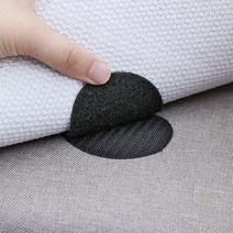 도매팜 미끄럼방지 찍찍이 고정패드 카펫 러그 방석, 블랙, 3set(15p)