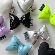 걸스코코 키치 리본 하트 쿠션스마트톡 핸드톡 하이틴 휴대폰거치대, 형광그린