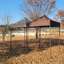 트윈스몰 리뷰이벤트 당일배송 벨크로타입 접이식 캐노피 야외 소형 천막 1.5m x 1.5m, A3세트(지붕+프레임+투명바람막이), 베이지