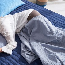 리빙홀세일 시어서커 홑이불 D-Q_냉장고이불 여름 침대 얇은 리플 겹이불/홑이불, 그레이