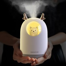 신생아 아기 가습기 300ml 필터 usb 미니 저소음 led등, 핑크
